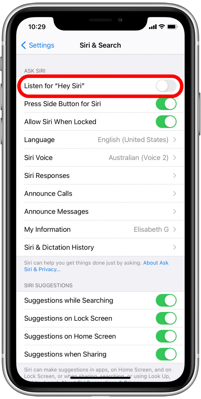 Écoutez Hey Siri