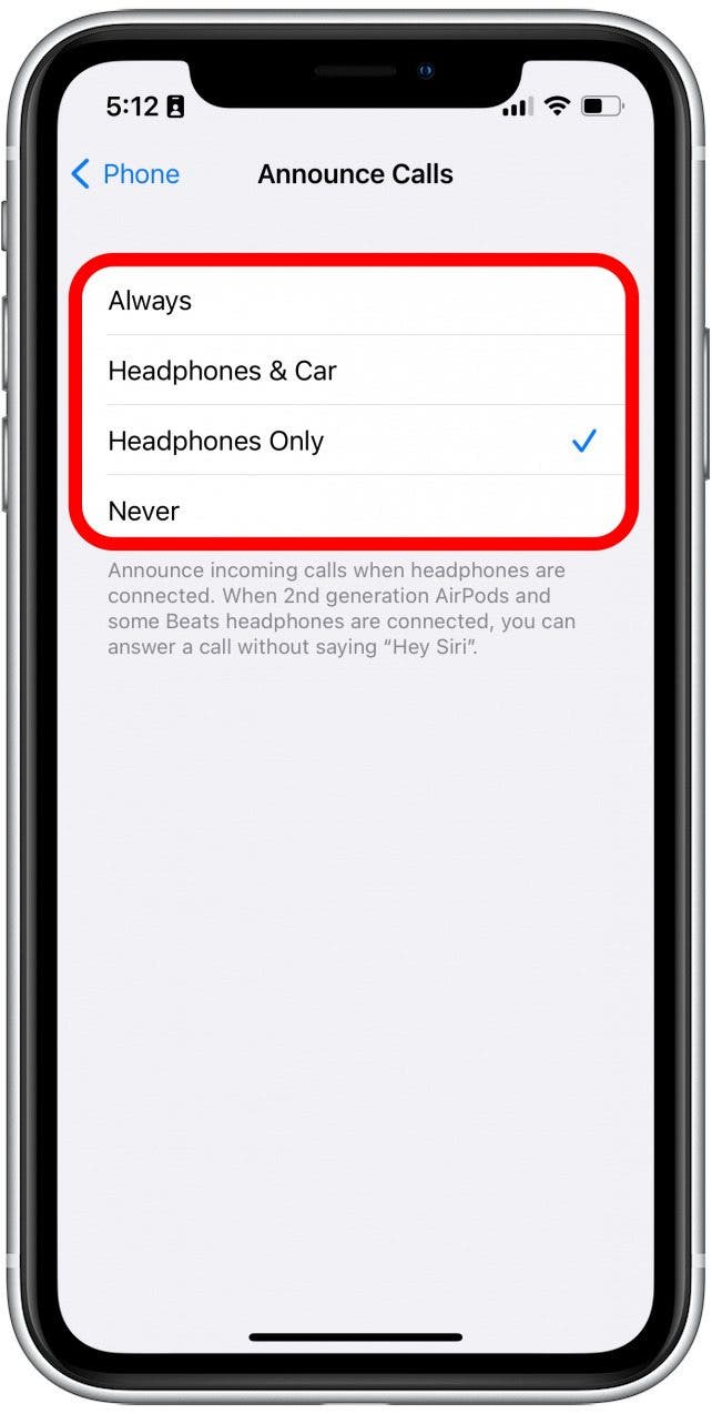 Vous avez quelques options différentes ici. Ne désactive jamais complètement les annonces d'appel.