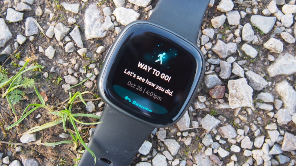Le menu des résultats Fitbit Versa 4