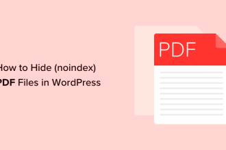 Comment masquer facilement des fichiers PDF sans index dans WordPress