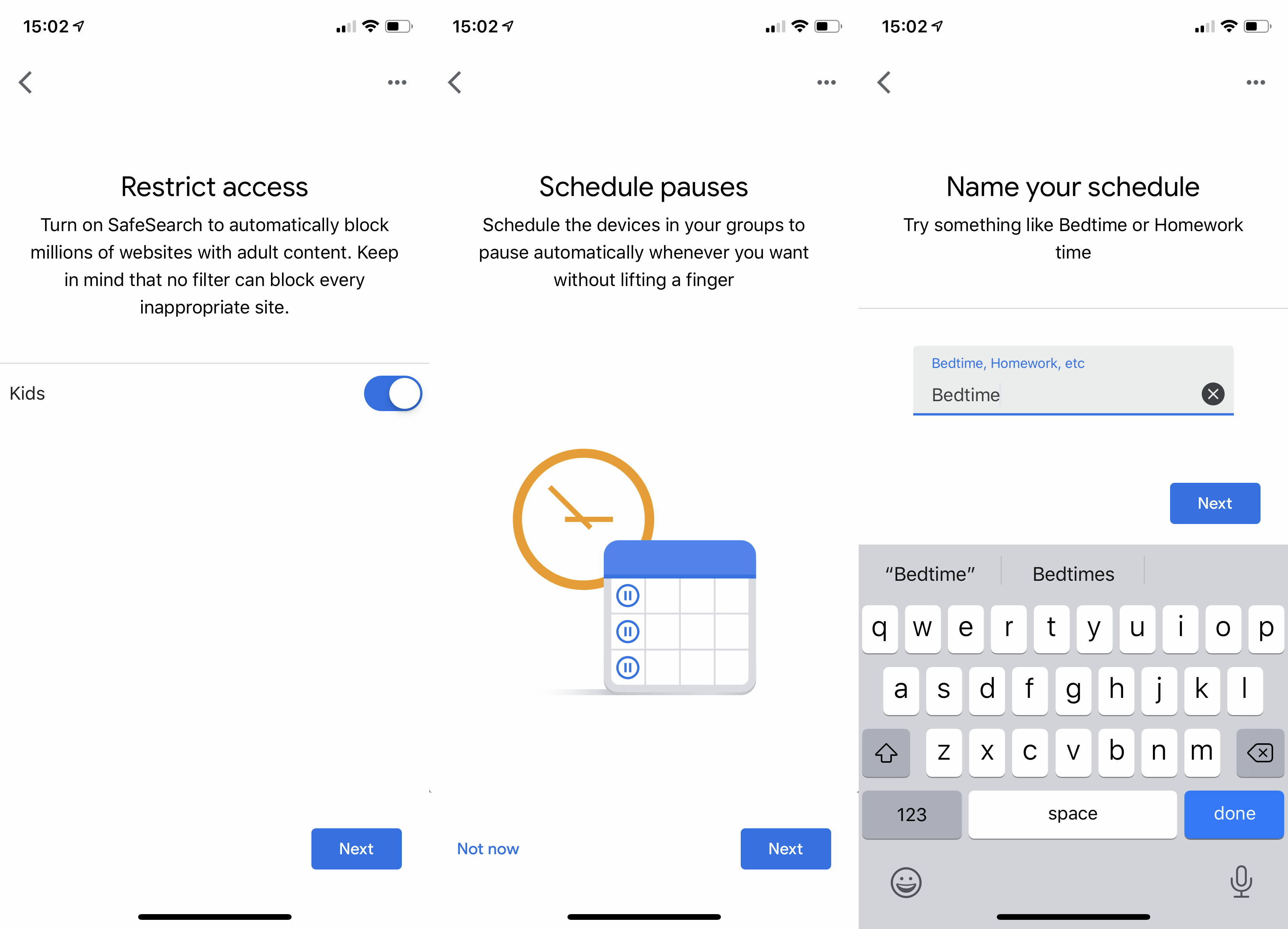 Horaires Google Nest Wifi