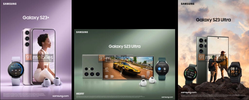 Fuite des couleurs des signatures Samsung Galaxy S23 Ultra et