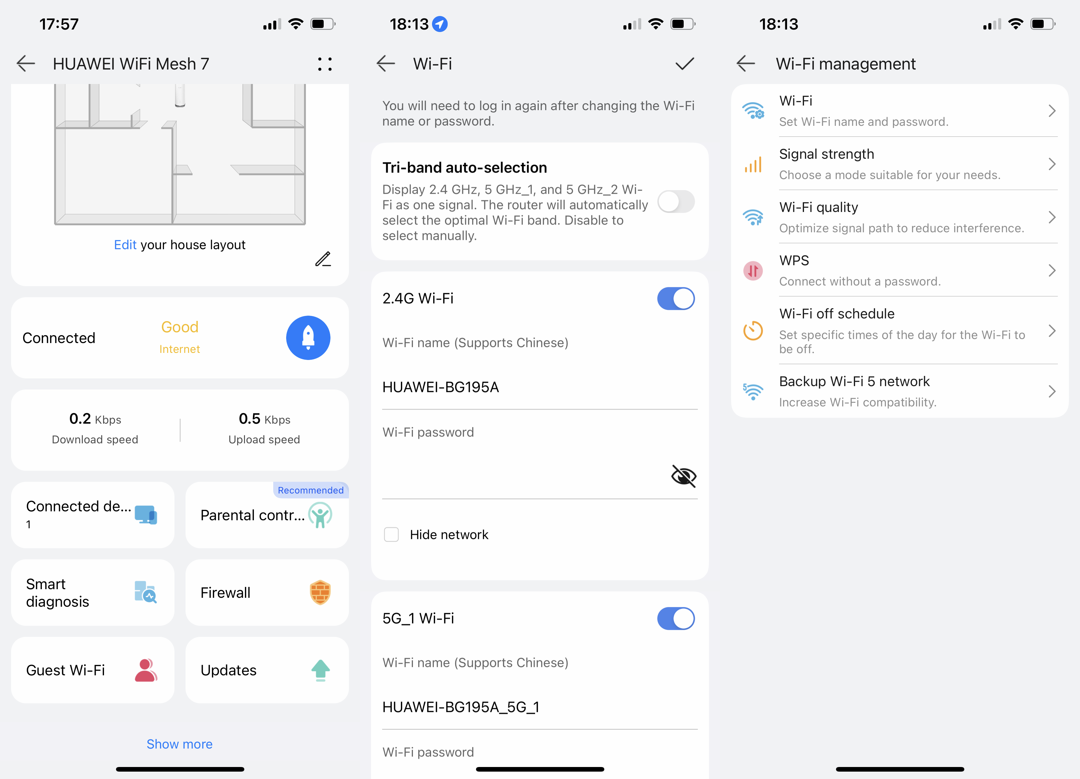 L'application du Huawei WiFi Mesh 7