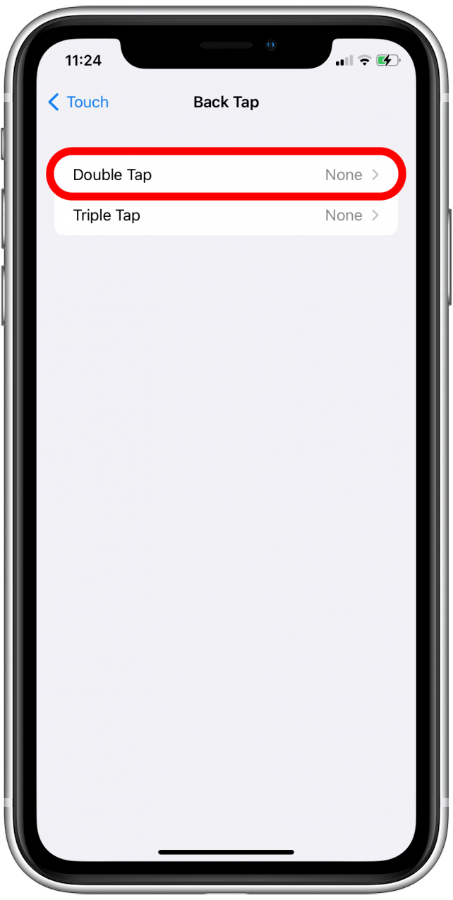 Appuyez sur Double Tap.