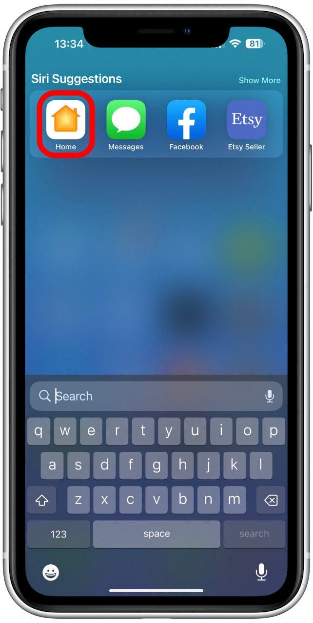 Ouvrez l'application Accueil sur votre iPhone