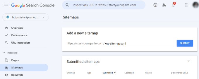Soumettez votre site à la console de recherche