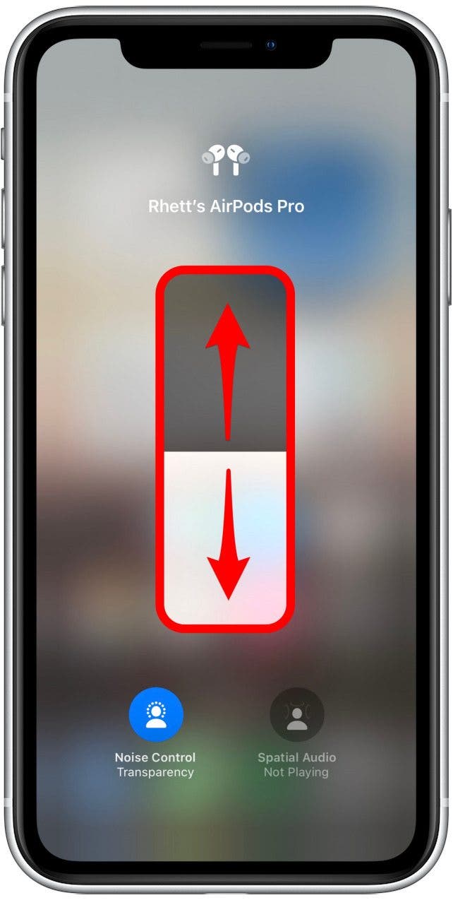 Faites glisser le curseur vers le haut ou vers le bas pour ajuster le volume souhaité.