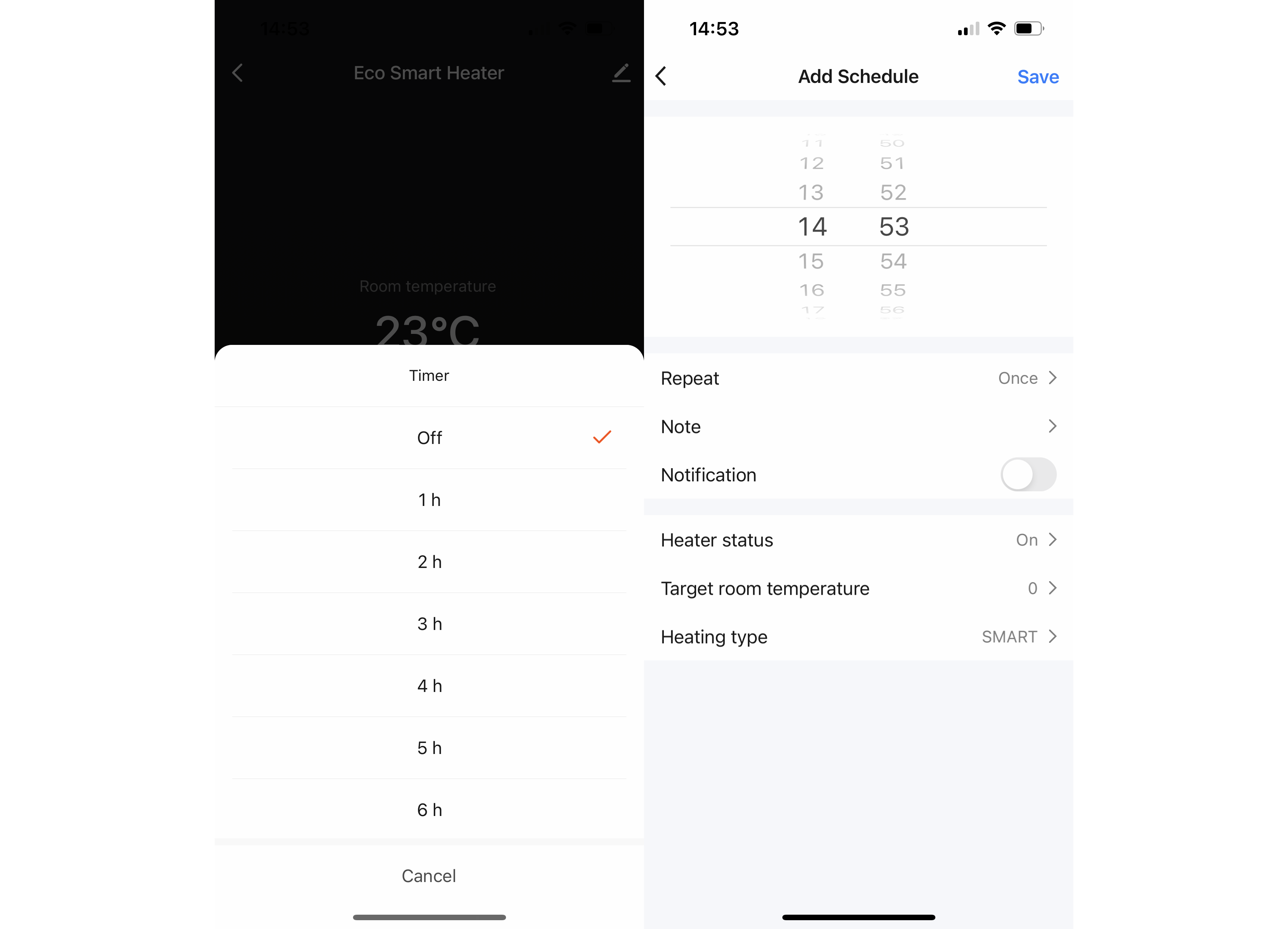 Calendrier Aeno Premium Eco Smart Heater