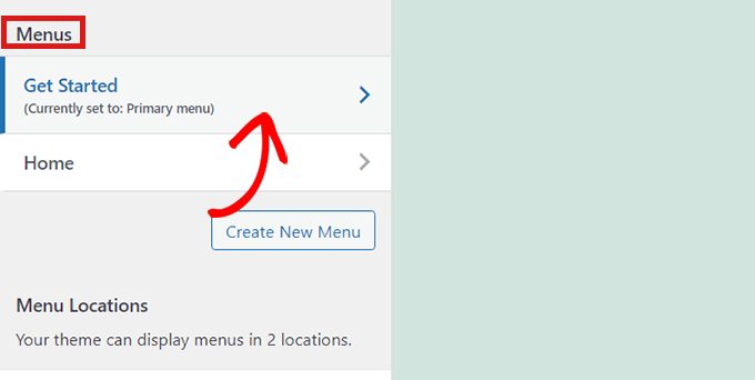 sélectionner un menu Sélectionnez un menu