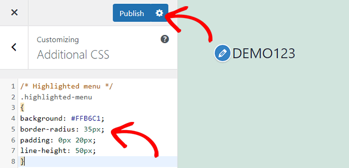 coller-code-en-css-supplémentaire Coller le code CSS dans l'onglet CSS supplémentaire