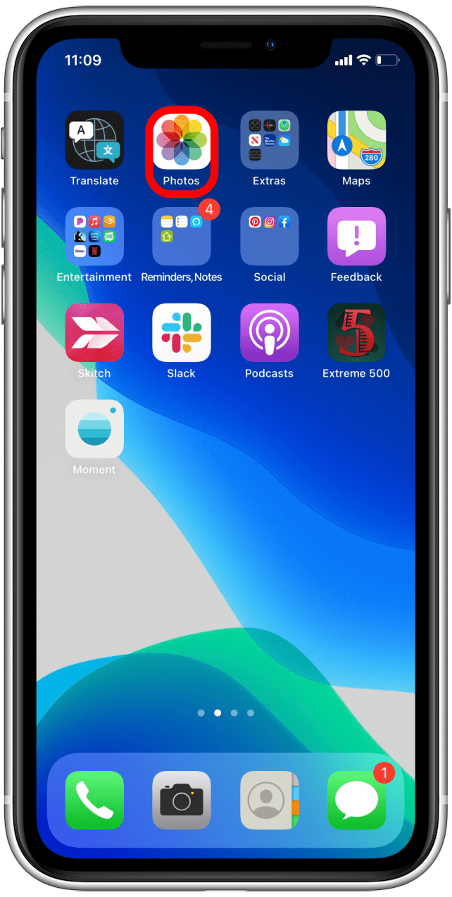 Ouvrez votre application Photos