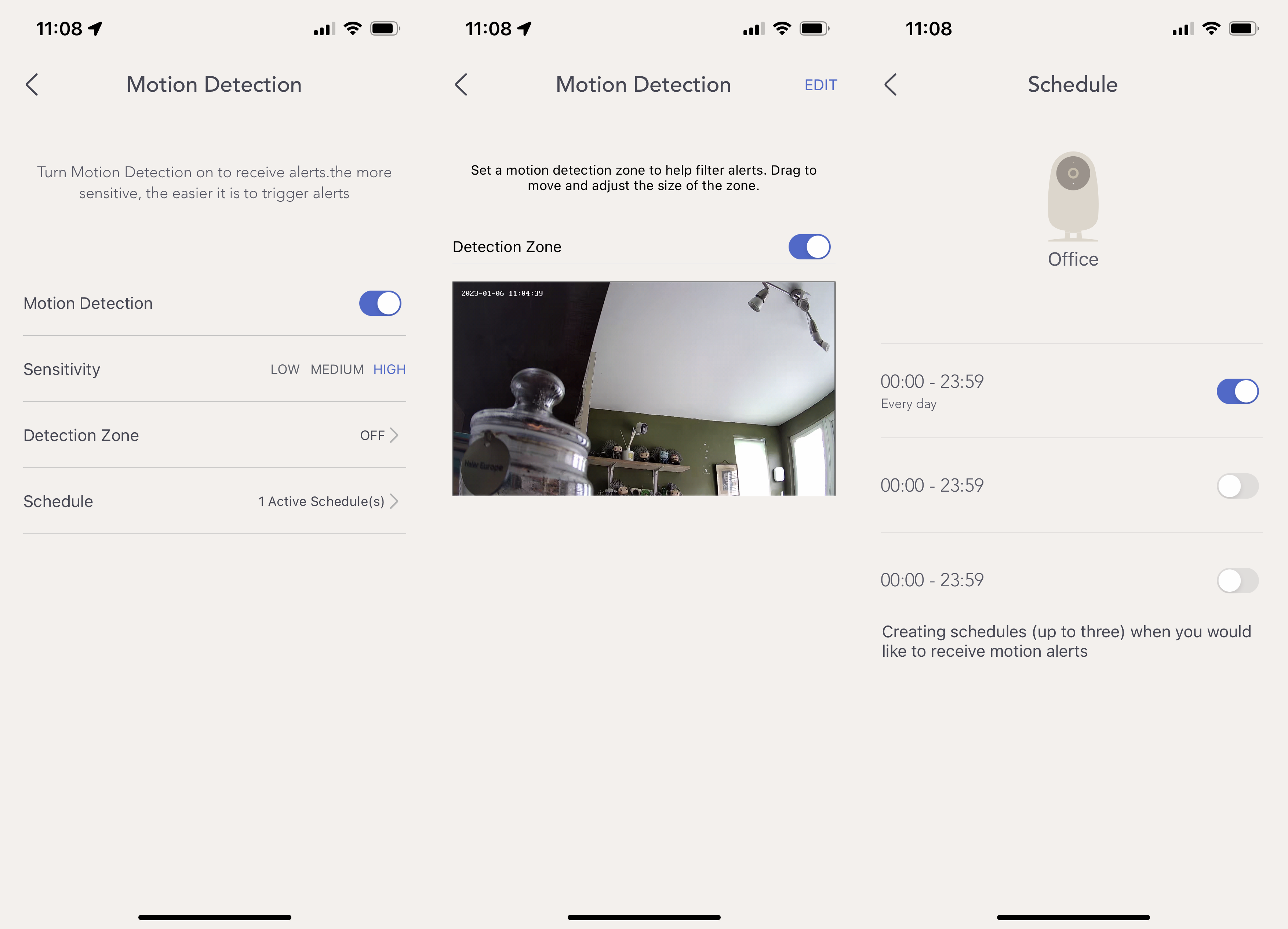 Détection de mouvement Nooie 360 ​​Cam 2