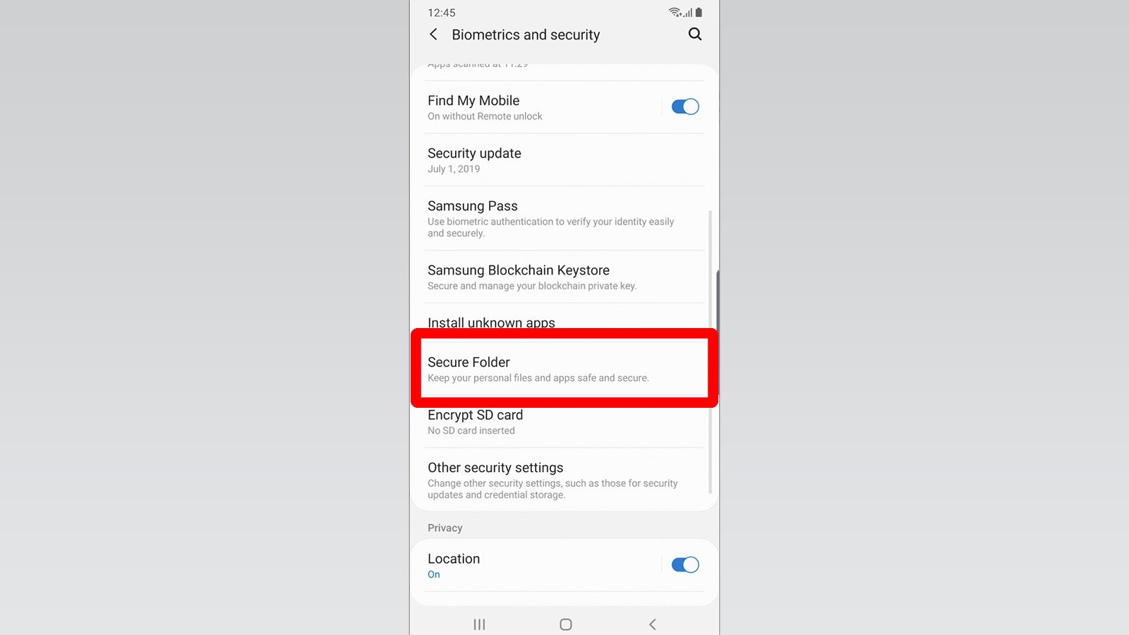 1674868607 760 Comment configurer un dossier securise sur un telephone Samsung