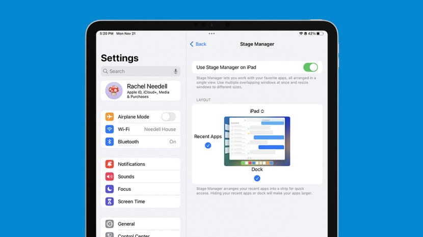 Comment activer Stage Manager sur iPad