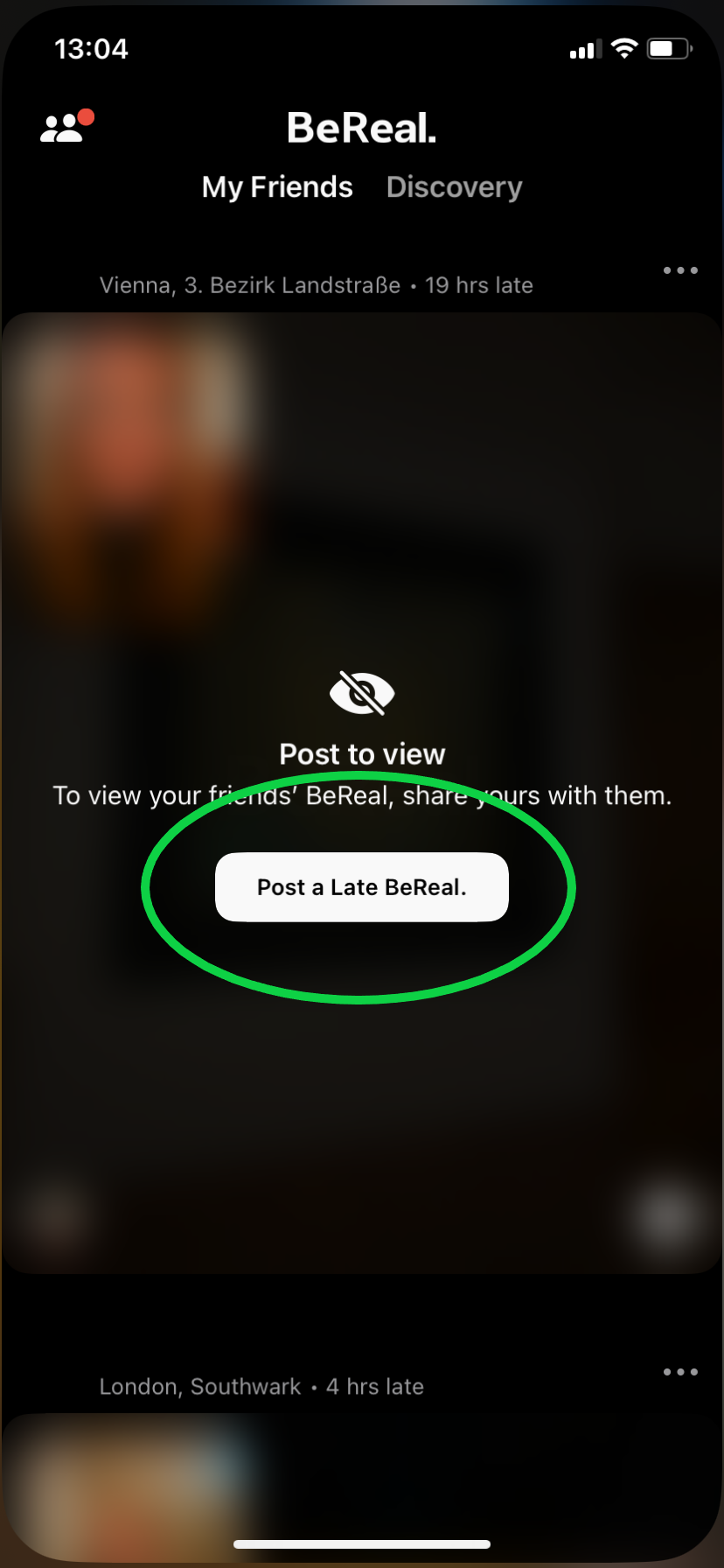 Comment desactiver le partage de position dans BeReal
