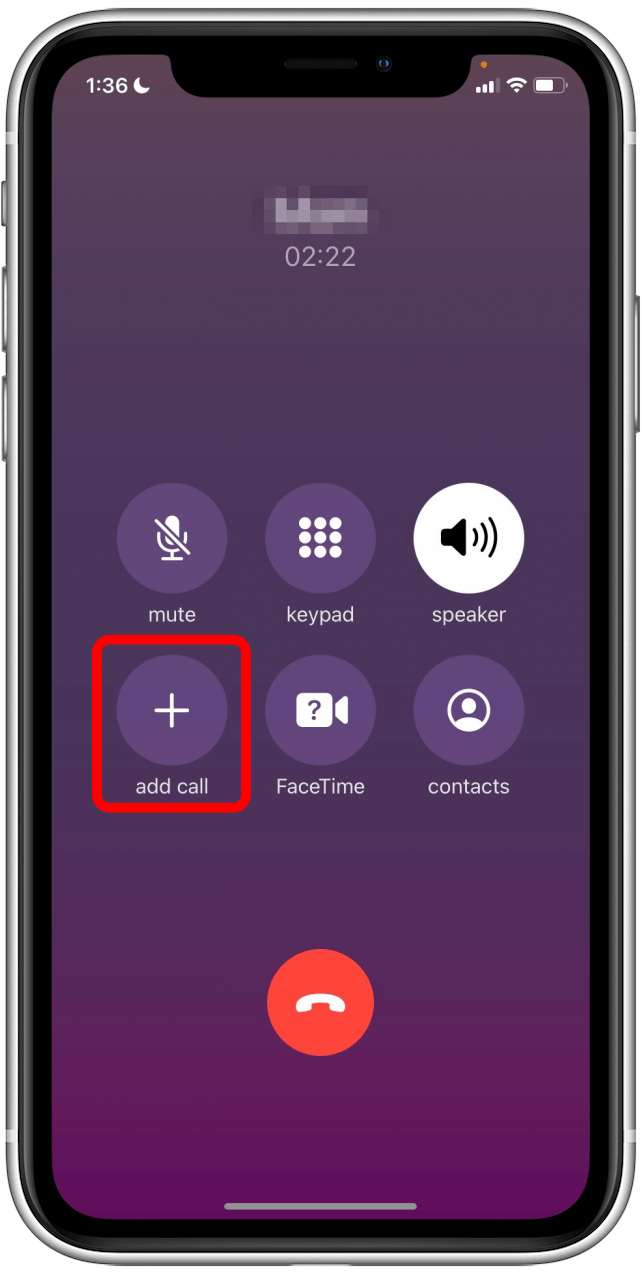 Ajouter un appel sur l'écran d'appel