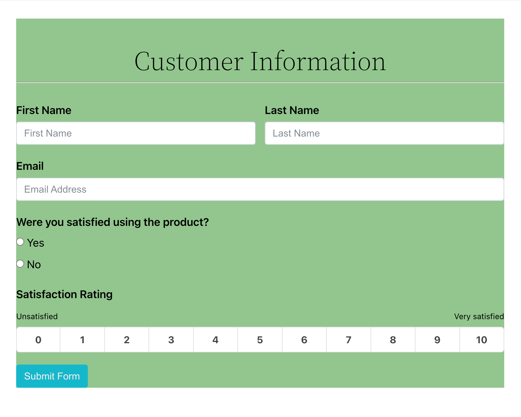 Formulaires de commentaires : enquête de satisfaction client