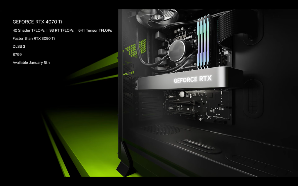 Nvidia annonce officiellement la carte graphique RTX 4070 Ti