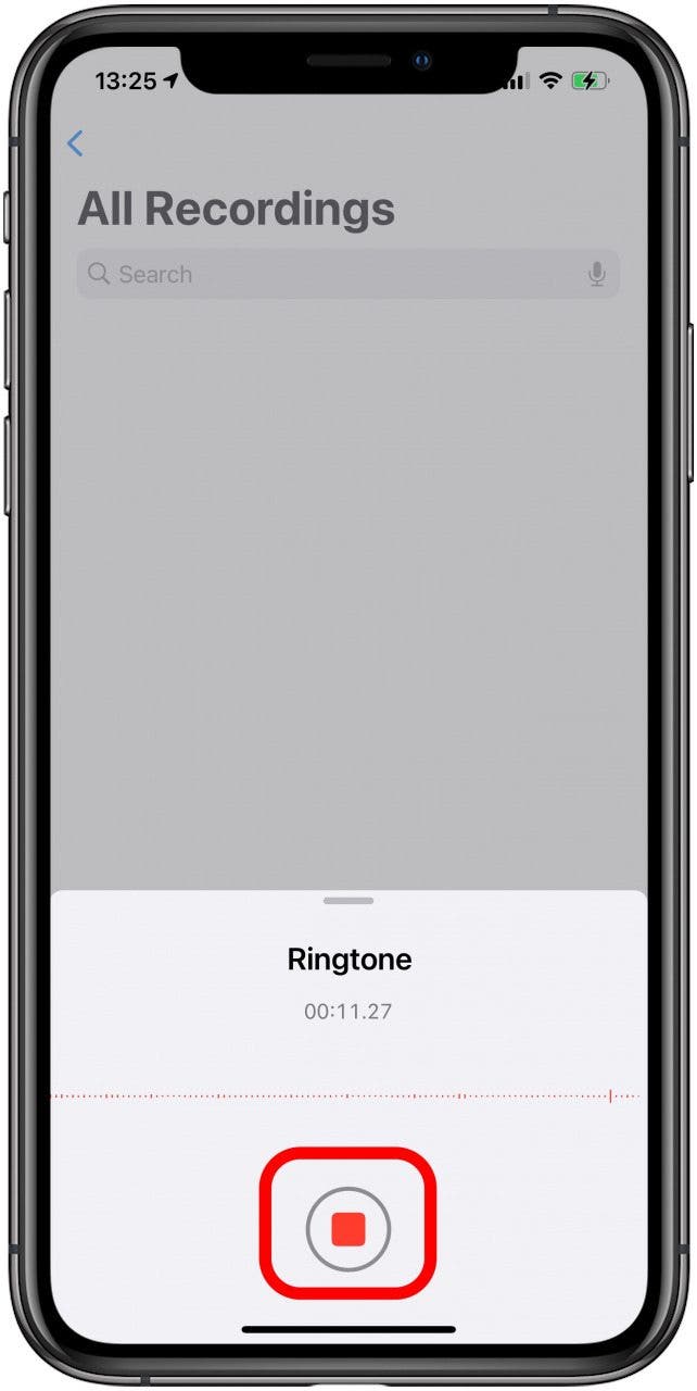 Appuyez sur le bouton Enregistrer pour démarrer un mémo vocal.