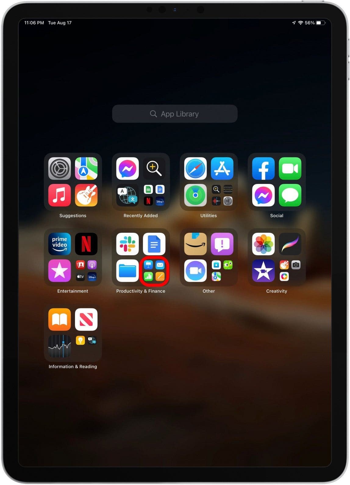 Rechercher dans la bibliothèque d'applications iPad