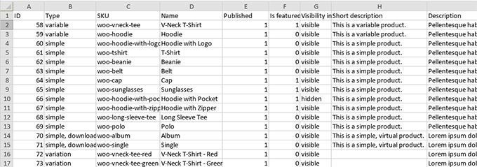Fichier CSV ouvert dans un tableur Fichier CSV ouvert dans un tableur