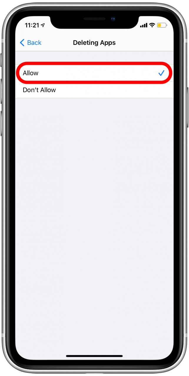 Appuyez sur Autoriser