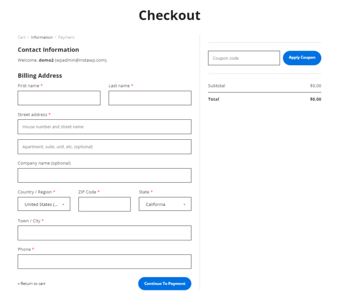 Disposition de paiement de type Shopify dans botiga
