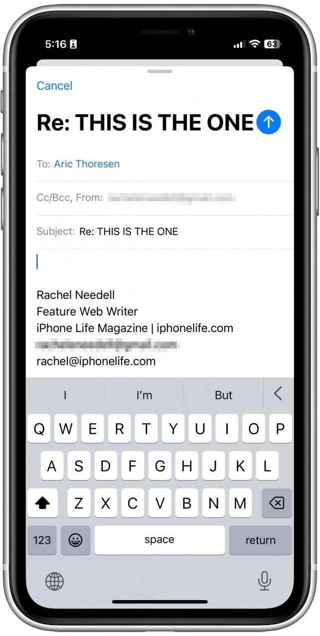 Si vous appuyez sur le bouton, cela vous amènera à un nouvel e-mail vierge, déjà adressé au même destinataire qu'auparavant pour accélérer le suivi d'un e-mail sans réponse !