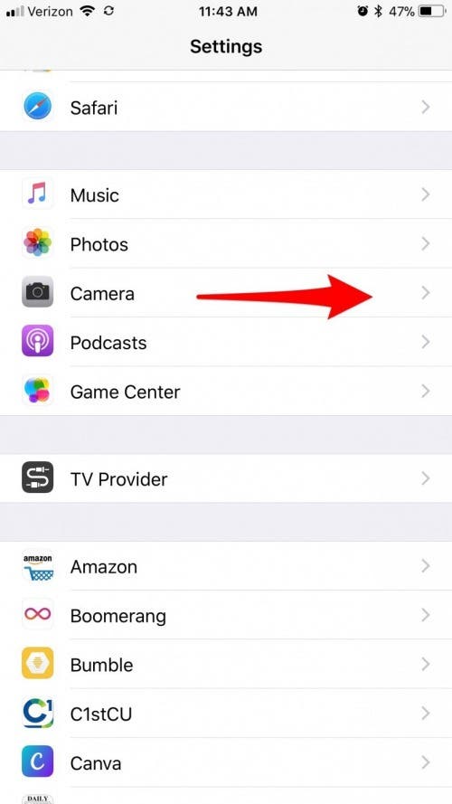 Comment conserver les parametres de lappareil photo avec iOS 11