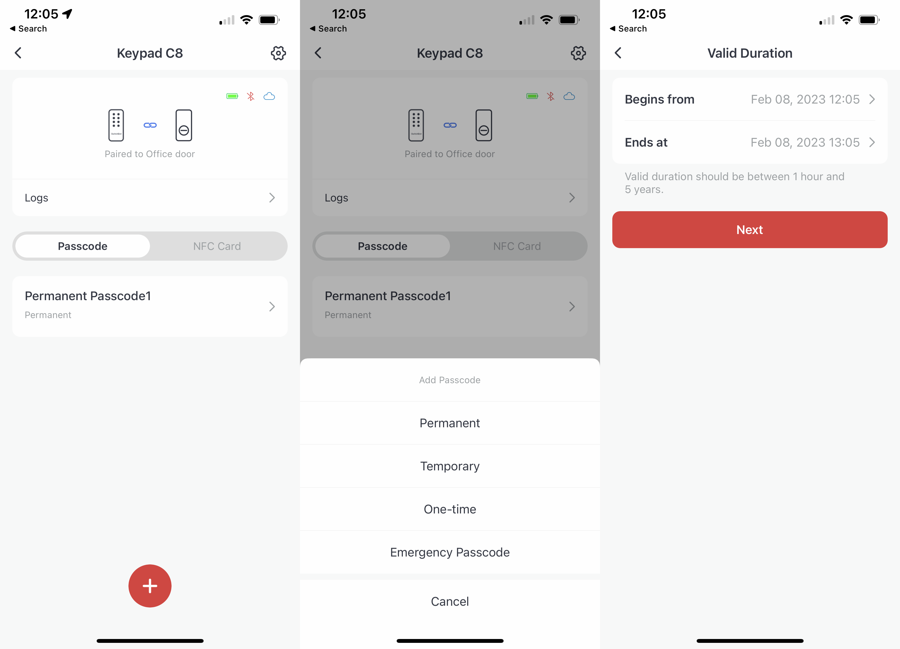 Code PIN de l'application SwitchBot Lock