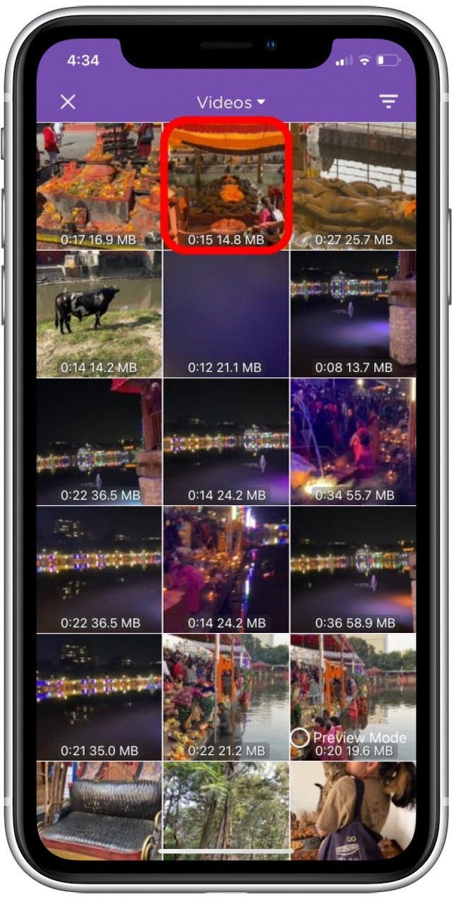 Appuyez sur la vidéo dont vous souhaitez extraire l'audio. Voici comment transformer une vidéo en fichier audio.