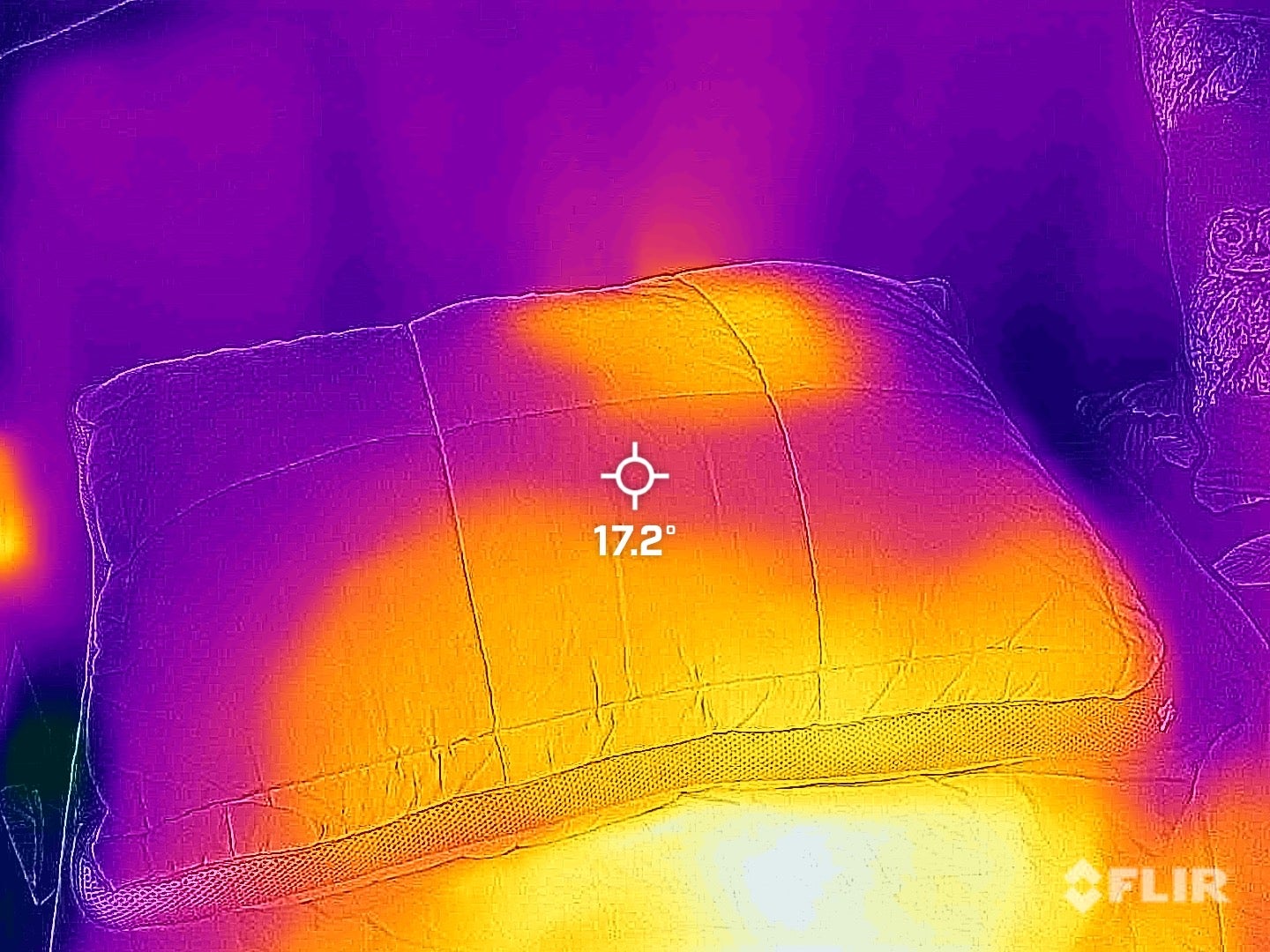 Simba Hybrid Pillow Heat après une minute