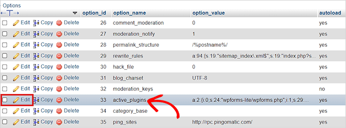 cliquez sur l'option plugins actifs Cliquez sur l'option Activate_Plugins