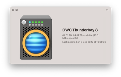 owc thunderbay screenshot finder après softraid