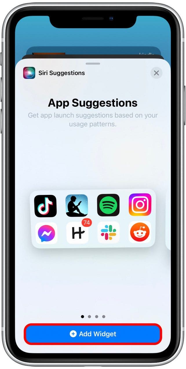 Lorsque vous en avez trouvé un qui vous plaît, appuyez sur Ajouter un widget.