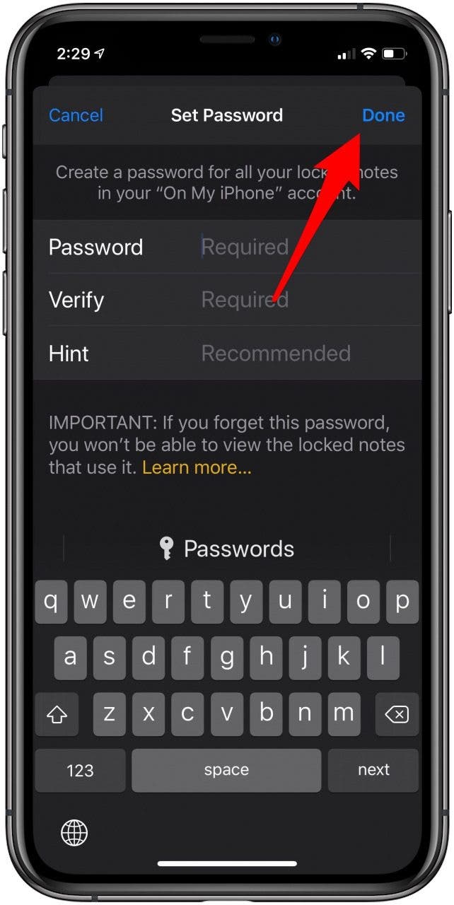 1680076811 288 Comment verrouiller des notes avec un mot de passe unique