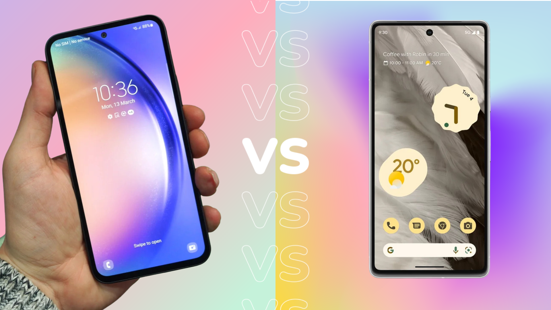 Samsung Galaxy A54 vs Google Pixel 7 quel telephone