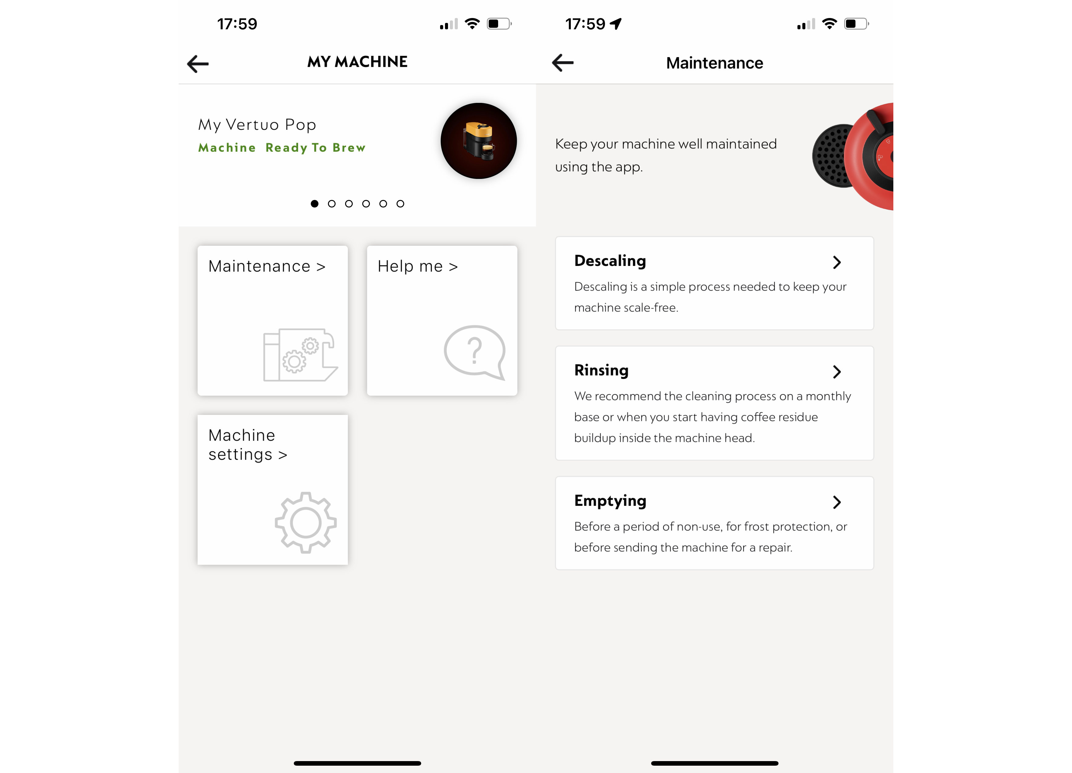 Application Nespresso Vertuo Pop