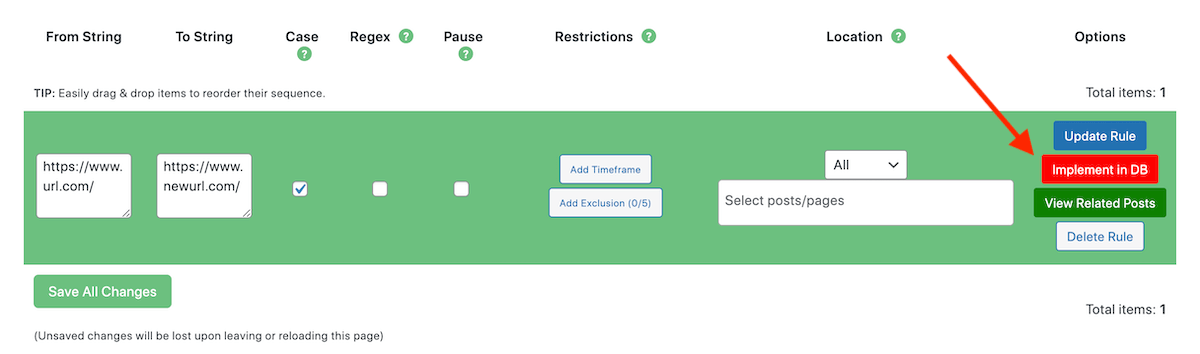 CM Search and Replace : nouvelle URL