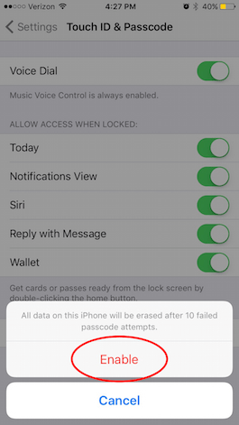 Comment configurer votre iPhone pour effacer toutes les données après 10 tentatives de code infructueuses