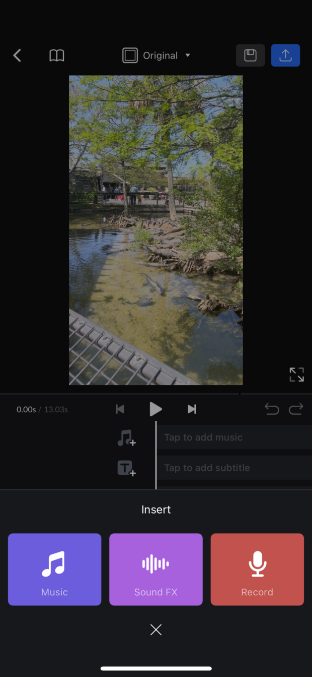 bouton musique sous insert pop up