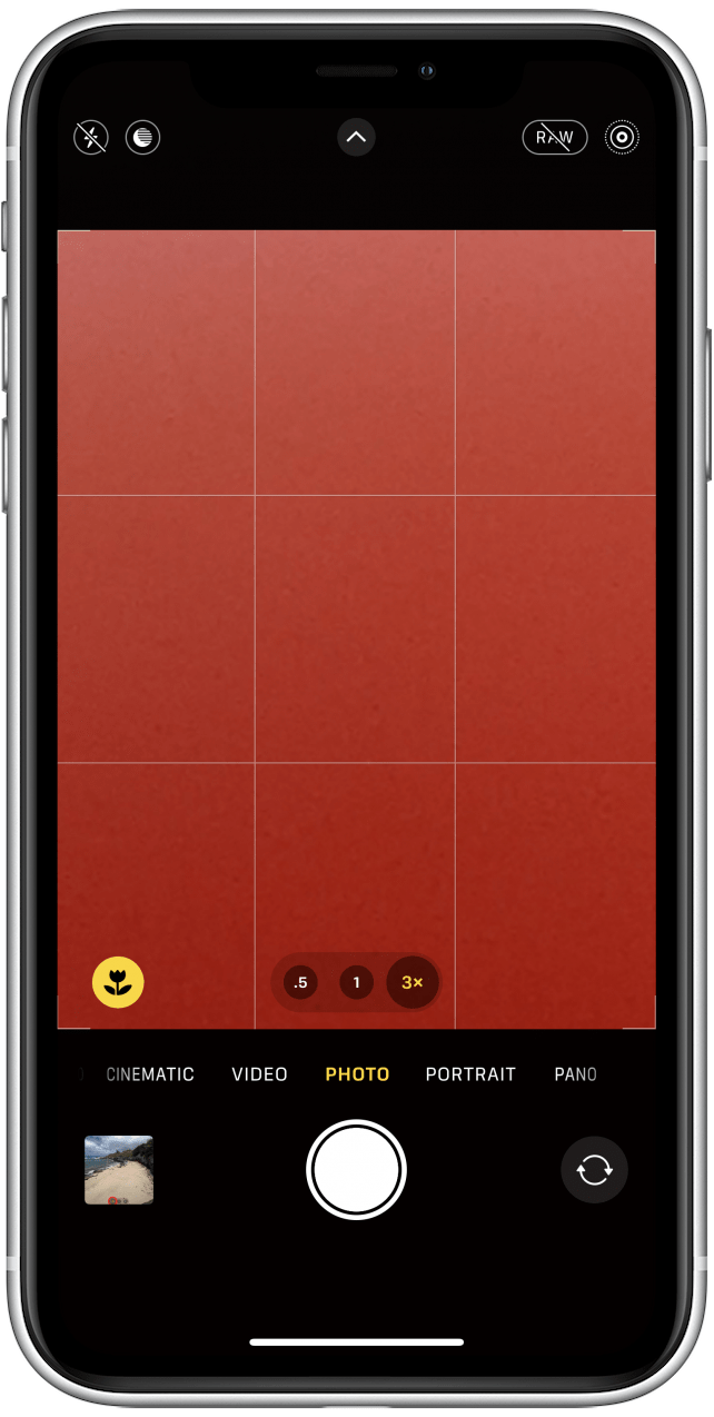 Couvrez le téléobjectif avec votre doigt.