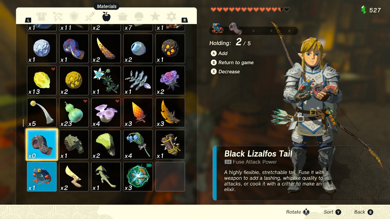 1683990746 204 Comment cuisiner des aliments et des elixirs dans Zelda Tears