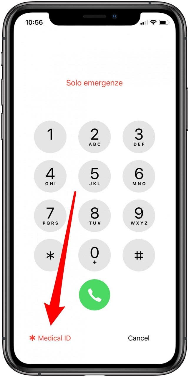 carte d'identité médicale iphone