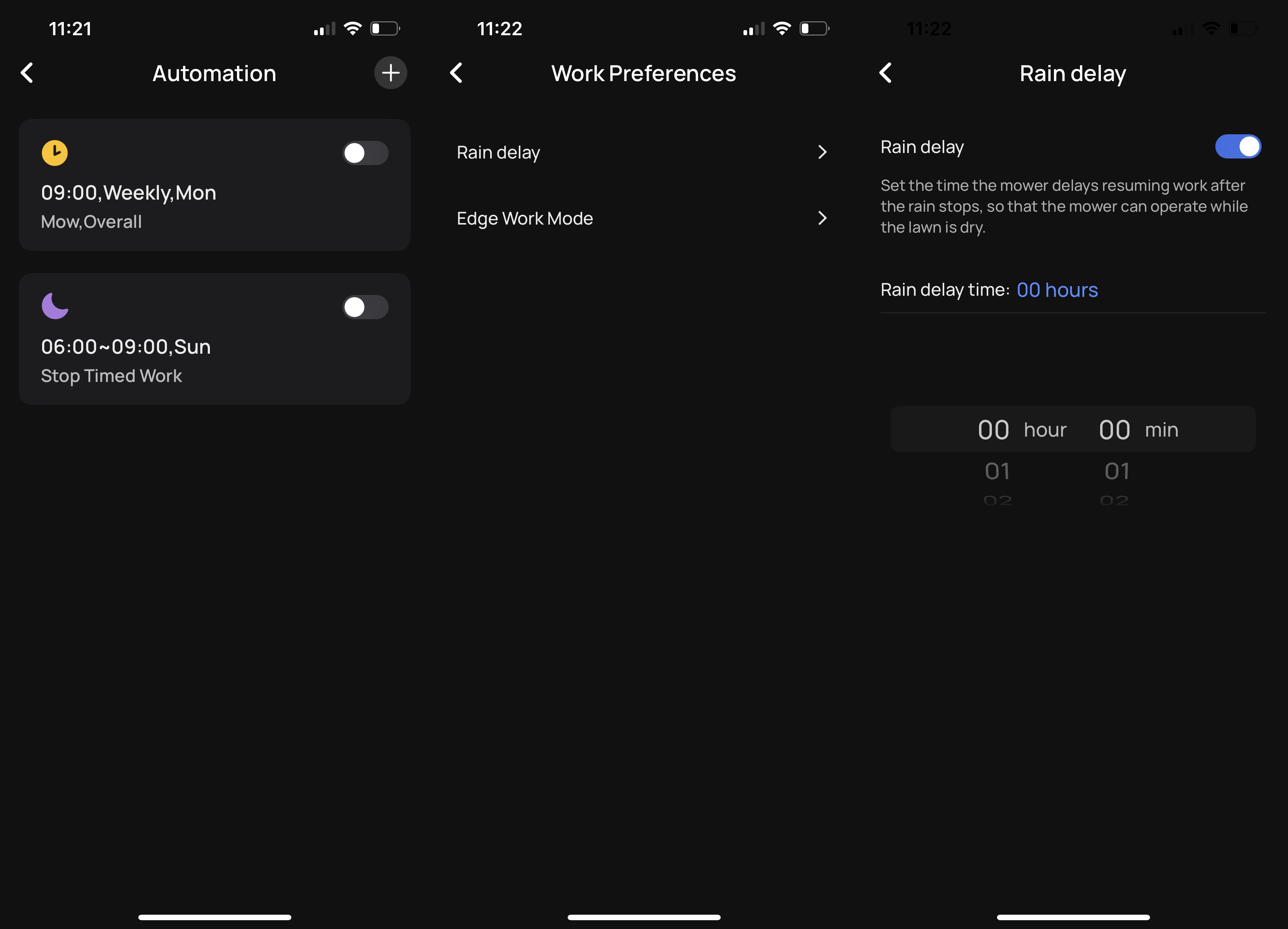 Paramètres de l'application Ecoflow Blade