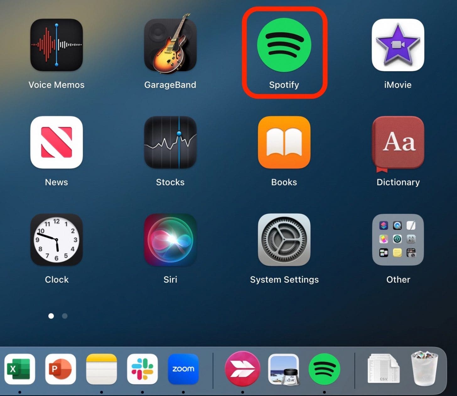 Sur votre Mac, ouvrez Spotify.