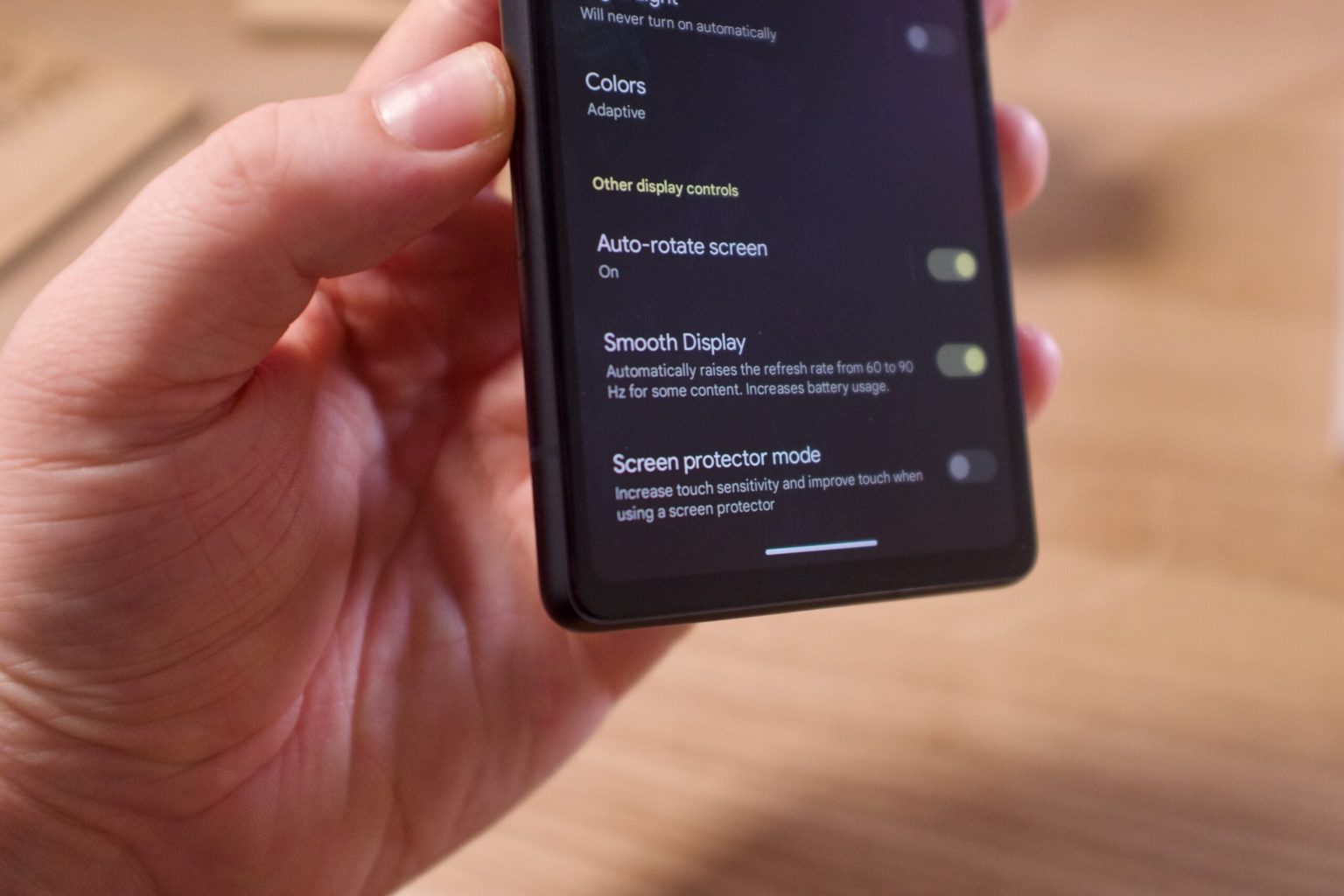 Comment activer loption decran 90 Hz sur le Pixel 7a