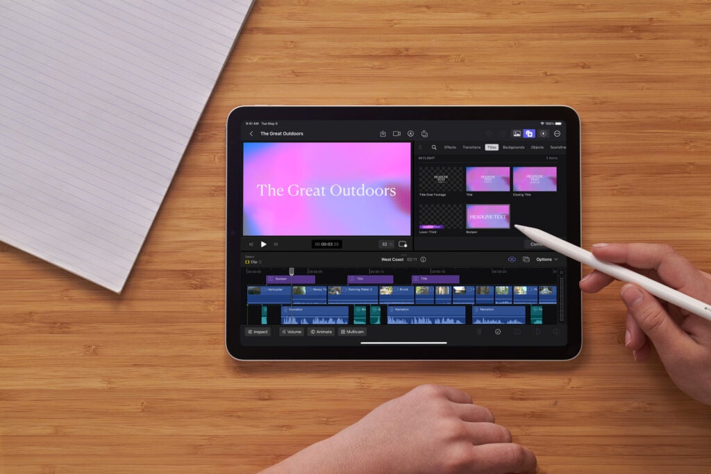 iPad Pro avec Final Cut Pro
