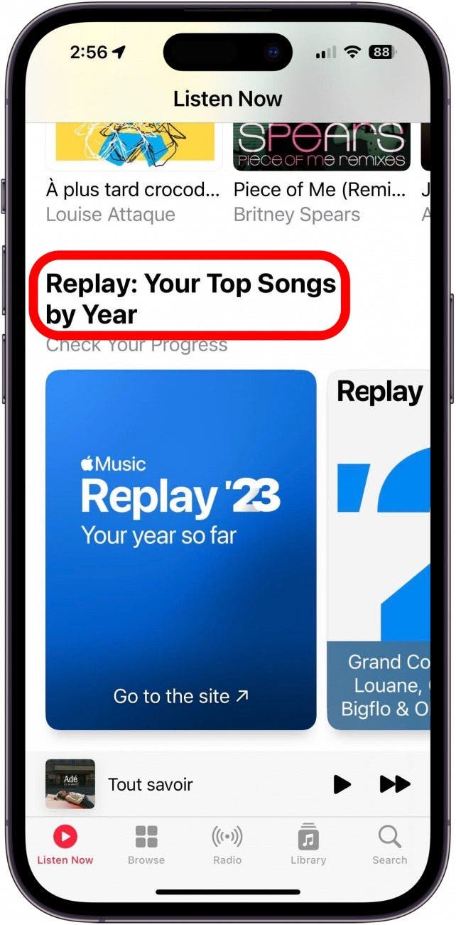appuyez sur une option pour rejouer vos meilleures chansons par année dans Apple Music appuyez sur une option pour rejouer vos meilleures chansons par année dans Apple Music