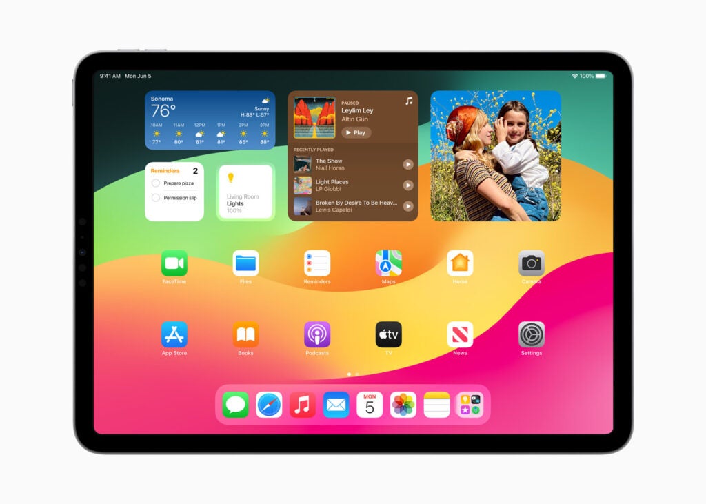 Widgets interactifs iPadOS 17